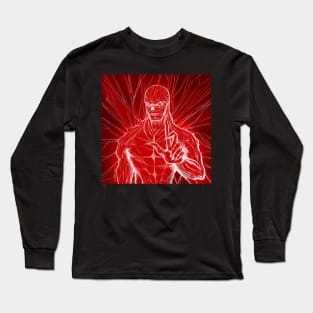 the hellfire vecna monster in dark universe in crimson webs Long Sleeve T-Shirt